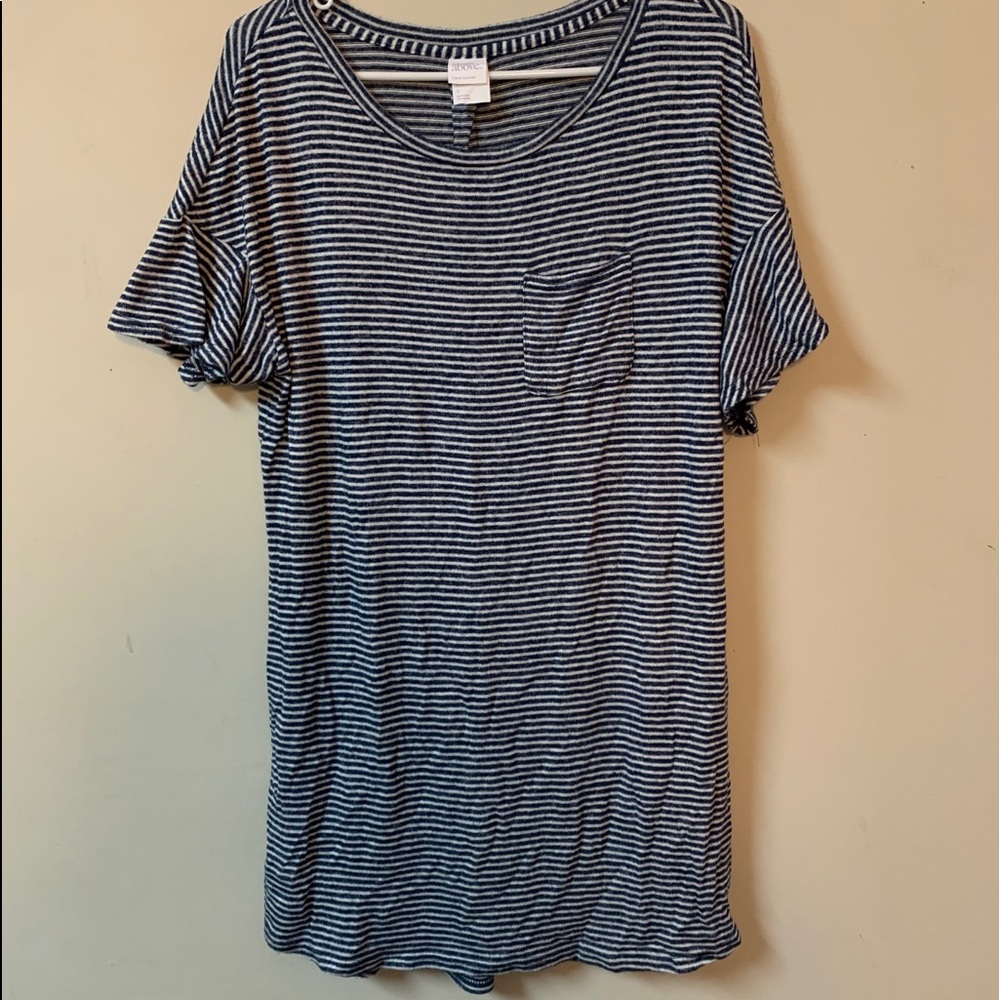Blue/White T shirt dress
